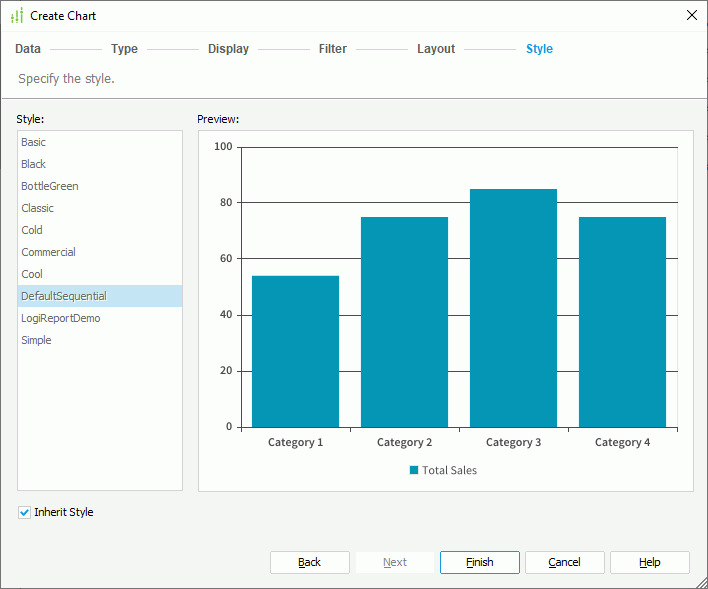 Create Chart - Style